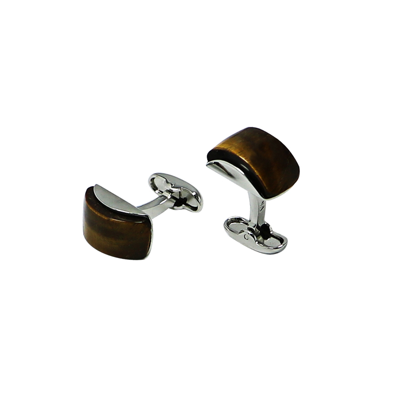 Tiger\'s Eye Mountain Unique Cuff Links