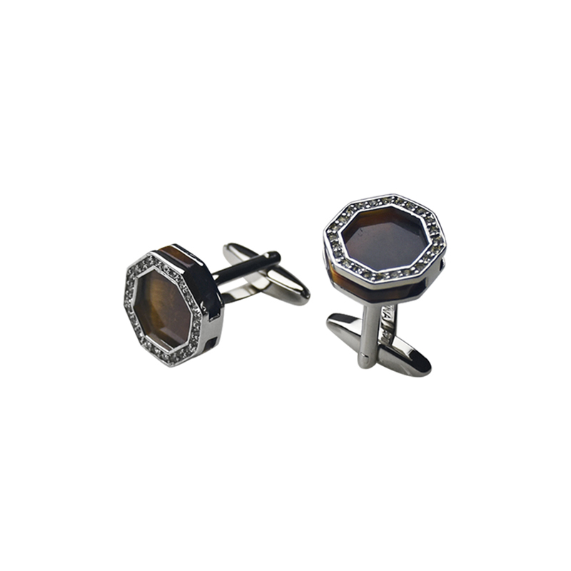 Tigre\'s Eye *Crystal Personalized Shirts Cuff Links