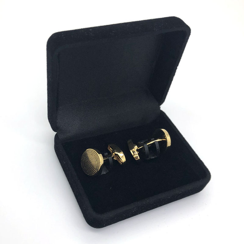 Bespoke Cufflink Jewelry Black Velvet Gift Packaging Box